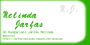 melinda jarfas business card